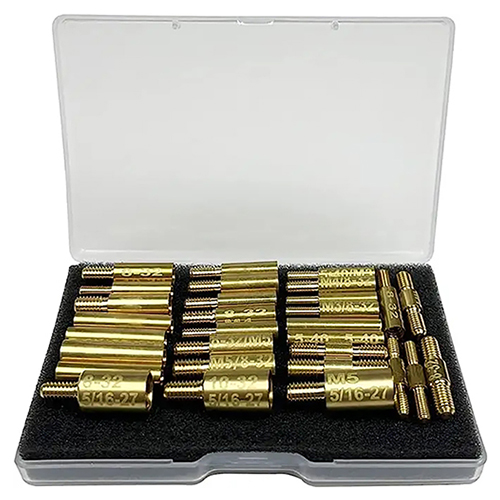 Мылтық тазалау ROD Дыбыстық адаптерлер 30 дана пакет 5-40 8-32 10-32 10-32 10-32 5 / 16-27 M4 M4 M5 M5 Жіп