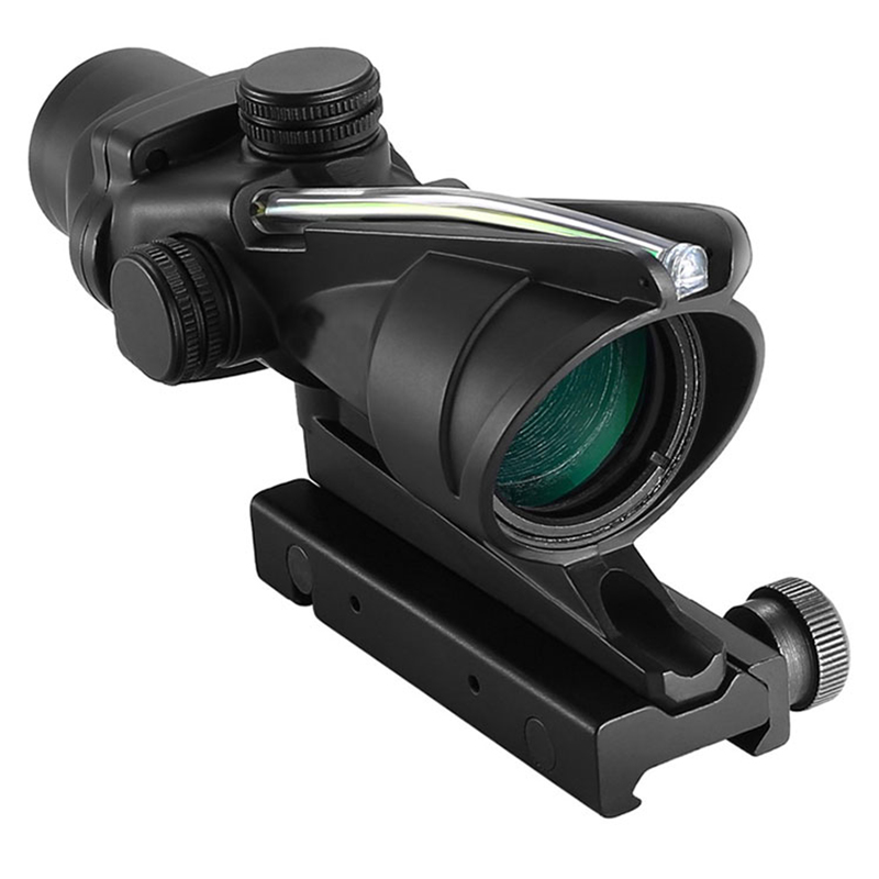 Аңшылық мылтығы ACOG 4X32 талшықты көздеу құралы жасыл жарықтандырылған Redticle Airsoft ACOG винтовкасы 4x32 ACOG