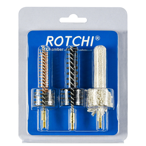 Мылтық камерасын тазалау щеткасы 3-і 1 жиынтығы, блистер және карта пакеті. Қол жетімді