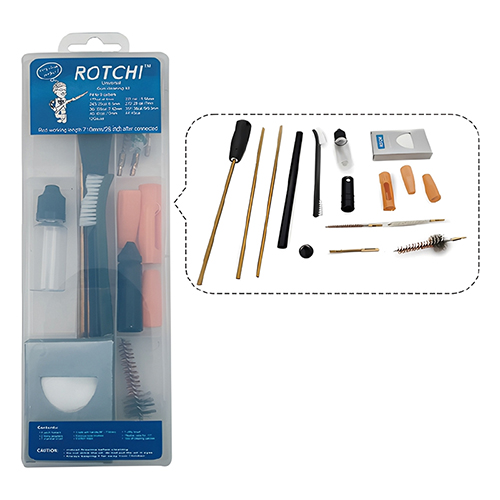 Саңылау бағыттағышы және мылтық майы бар мылтық жинағы